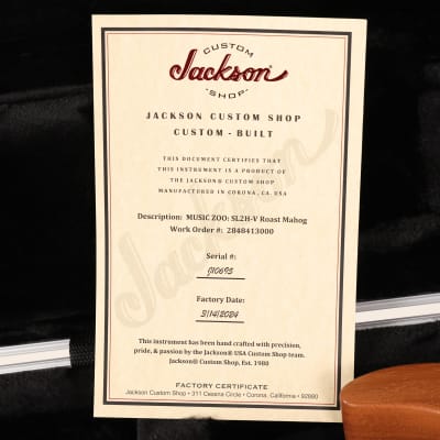 Jackson Custom Shop Exclusive SL2H-V Soloist Natural Series Mahogany Natural Oil image 8