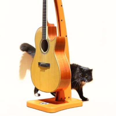 Form Factor Audio Single Guitar and Bass Stand GS1-OT Original Orange Textured Paint Solid Coating for sale