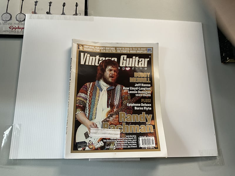 Vintage Guitar Magazine Randy Bachman buddy Merrill February | Reverb