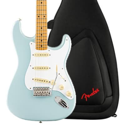 Fender Vintera 50's Stratocaster Guitar, Sonic Blue, Maple Fretboard w/ Fender Original Gigbag image 9