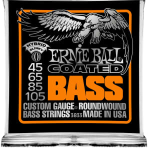 Ernie Ball 3833 Coated Hybrid Slinky Electric Bass Strings (45 - 105)