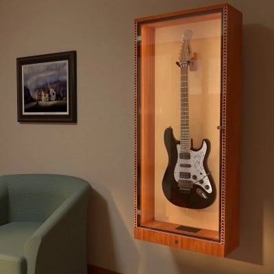 The ShowCase™ Deluxe Guitar Display Case w/Lock, Humidity Control System & LED Lighting | For Acoustics & Electrics image 7
