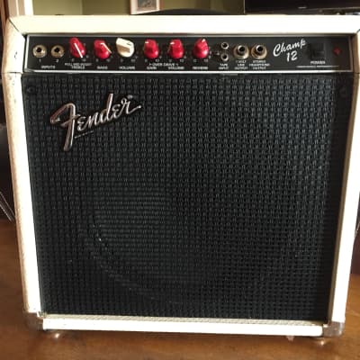 Fender Fender Champ 12 Amp White Snakeskin 1980's | Reverb