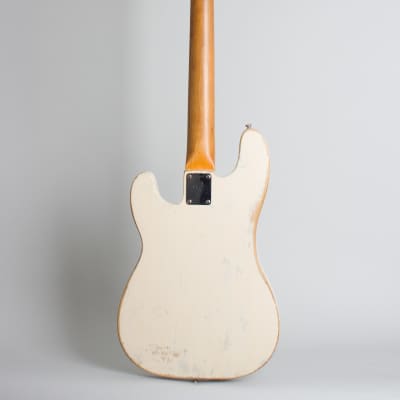 Fender  Slab Body Precision Solid Body Electric Bass Guitar (1966), ser. #128929, brown hard shell case. image 2