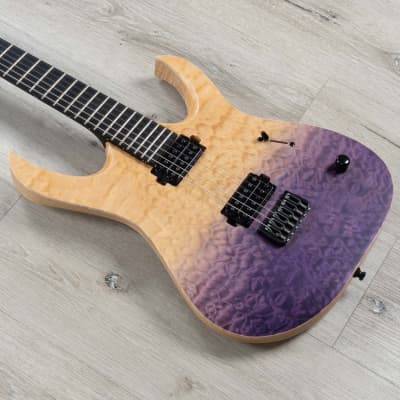 Mayones Duvell Elite 6 26.5" Baritone Guitar, Purple Horizon Transparent Satin image 1