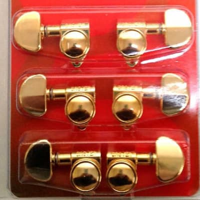 Grover Locking Grip Machine Heads  502G  Gold  3 and 3  Lifetime Warranty image 1