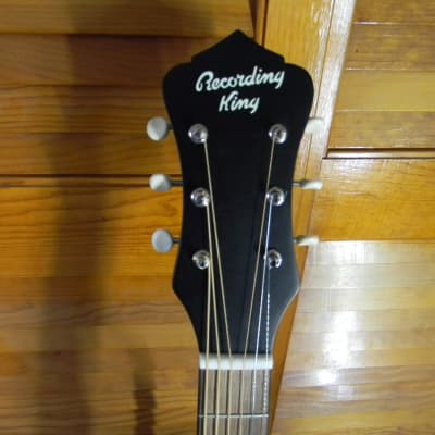 2020 Recording King  Dirty 30's Series 7 OOO Acoustic Guitar ROS-7-MBK  Matte Black Brand New ! image 3