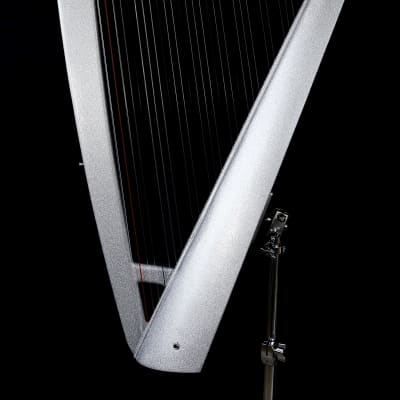 USED - 33 String Athena Harpy - Electric-Acoustic Harp - Silver image 11