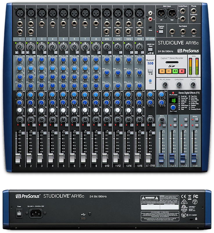 Presonus StudioLive AR16c: 16 channel USB-C™ Compatible Audio Interface / Analog Mixer image 1