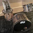 DW Collectors Limited Edition Exotic VLT Drum Set -Soft Cases Included- 9x13-16x16-16x24-Includes DW Collectors Black Nickel over Brass Snare Drum Mint