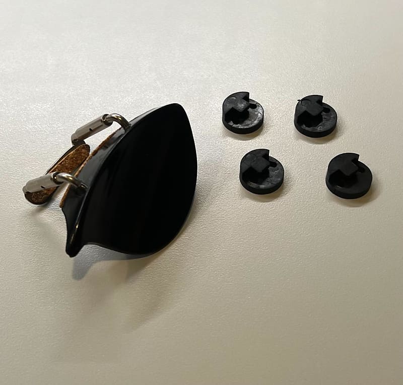 Violin Chin Rest (Vintage? - Made in West Germany) and Violin Mutes image 1