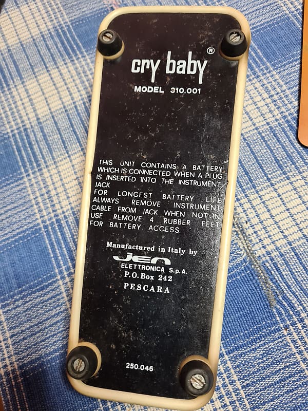 Vintage 70's Jen Cry Baby Wah - Model 310.001 - Made in Italy