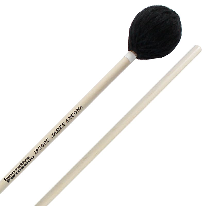 IP MEDIUM SOFT MARIMBA MALLETS - CHARCOAL YARN - BIRCH - Forks Drum Closet