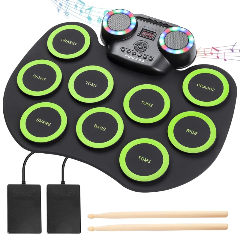AEROBAND Air Drum Sticks Set, Bluetooth Electronic Drums, 4 Modes Portable  Drumsticks With 2 Pieces Electronic Pocket Guitar/Foot Bass : :  Musical Instruments