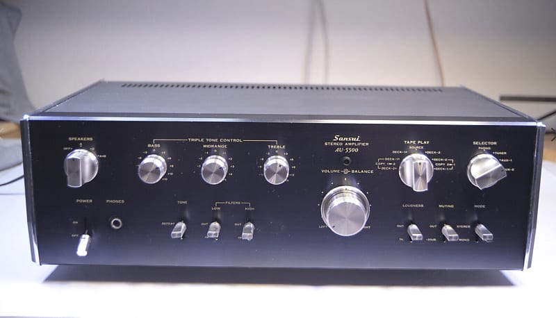Sansui AU-5500 stereo integrated amplifier serviced, tested with phono  input!
