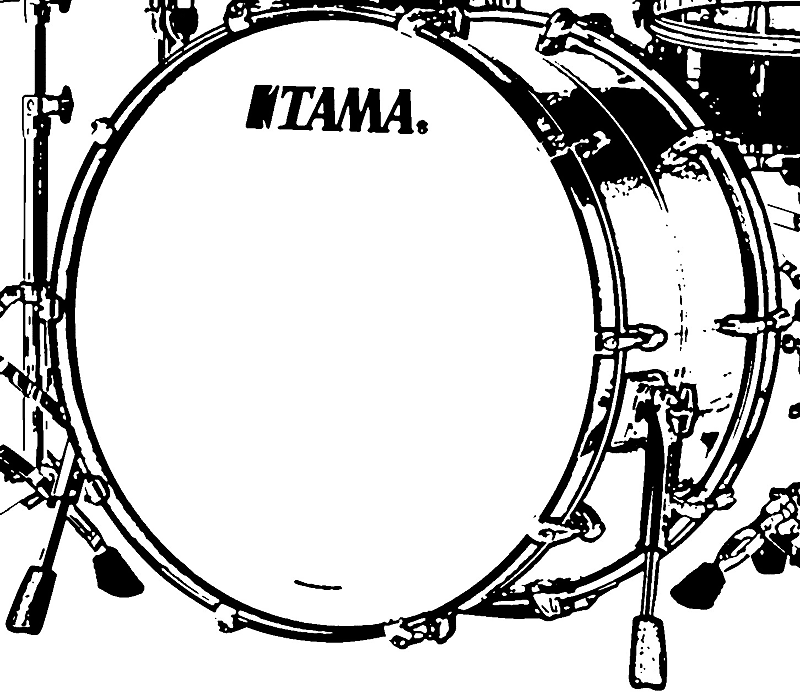 Tama TBB2218D-PBK STAR Bubinga Bass Drum 22" x 18" - Piano Black/Chrome HW/with Inlay (outside & inside) image 1