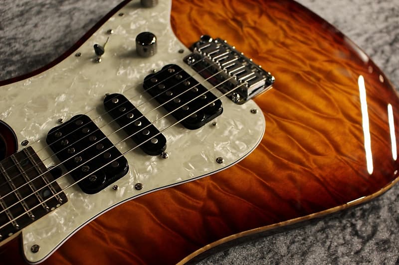 T's Guitars DST-Classic24 Ouilt Ash/Ebony Vintage Burst[Made in Japan]