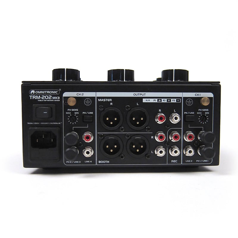 Omnitronic Trm202 Mk3 Mixer Rotativo 2 Canali Per Dj 2 Canali