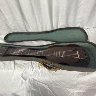 Kiesel Lap steel guitar with case 1940’s - Bakelite brown image 8