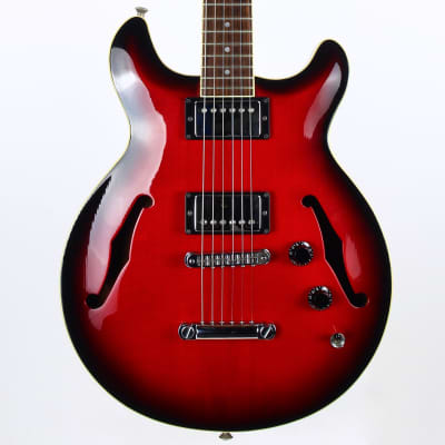 CLEAN! 2000 Hamer USA Newport Pro Black Cherry Burst - Solid Carved Spruce Top, Hollowbody Guitar! image 2