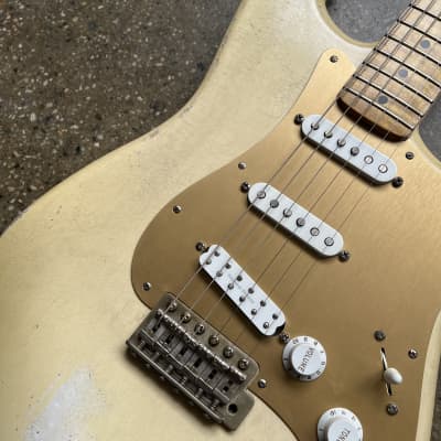 MJT VTS S-Style Aged Electric Guitar w/ Fender Headstock - Blonde image 4