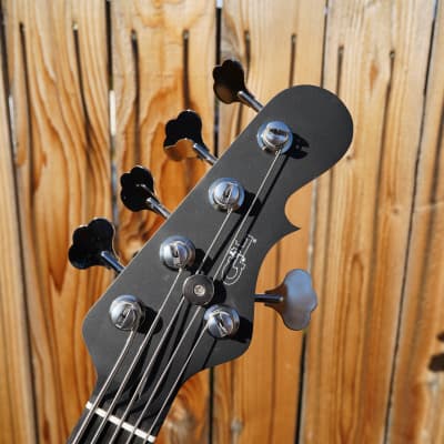 G&L USA Kiloton-5/Fretless/Lined Jet Black Satin Frost 5-String Electric Bass Guitar w/ Black Tolex Case (2023) image 8