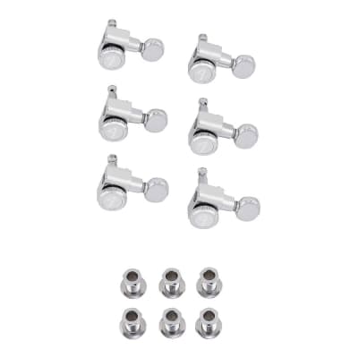 Fender Locking Tuners with Vintage Style Buttons 6 In-Line Right Handed (Chrome) image 3