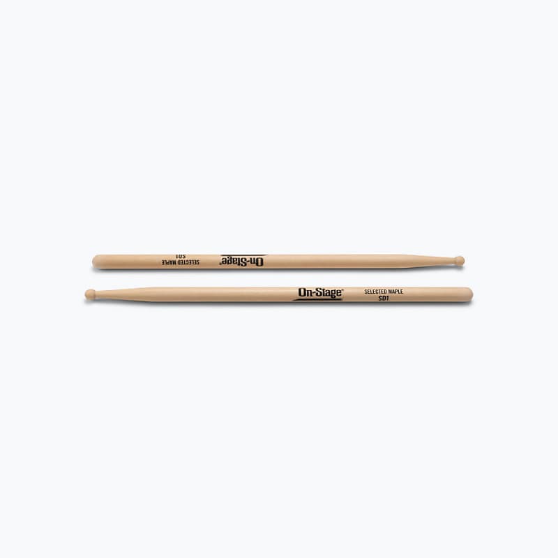 On-Stage Maple Drumstick (SD1, Round Tip) - Single Pair