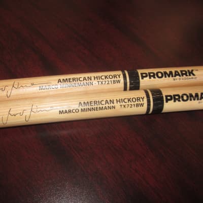Promark Marco Minnemann 721B Drumsticks TX721BW  American Hickory 1 Pair image 2
