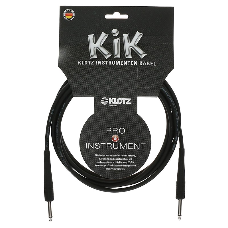 NEW KLOTZ KIK Instrument Cable, Str/Str, 10 ft image 1