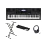 Casio WK6600 PPK 76-Key Premium Keyboard  with Stand,  Dust Cover and Headphone