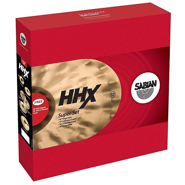 Sabian HHX 10" / 14" / 14" / 16" / 18" / 20" Super Set Cymbal Pack image 1