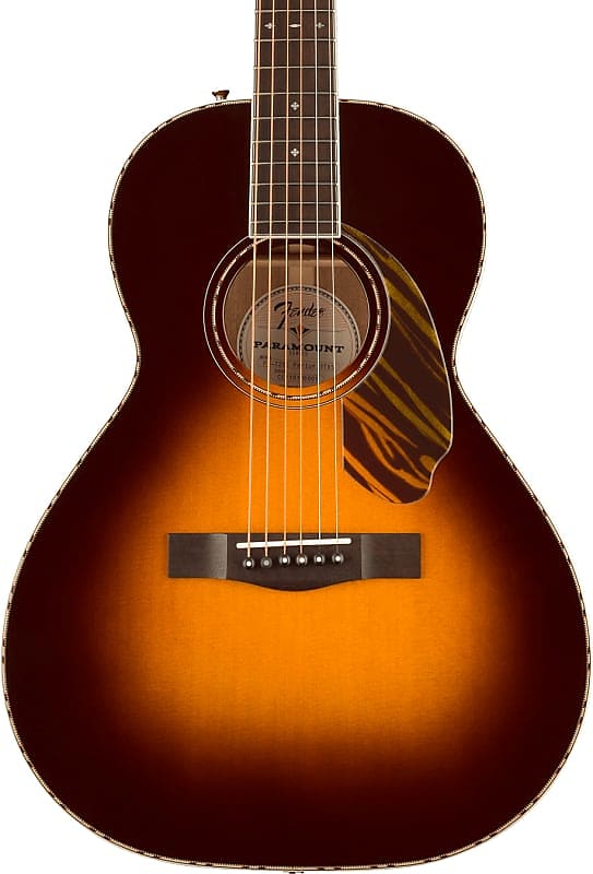 Fender PS-220E Parlor Acoustic Guitar. Ovangkol Fingerboard, 3-Color Vintage Sunburst image 1