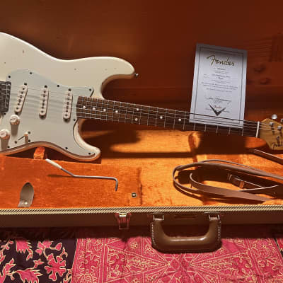 Fender Custom Shop '60s Reissue "Cunetto" Relic Stratocaster 1996 Olympic White image 2