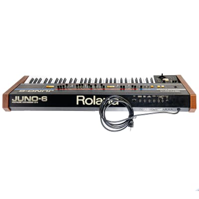 1983 Roland Juno-6 61-Key Polyphonic Analog Synthesizer with Hardshell Case image 5