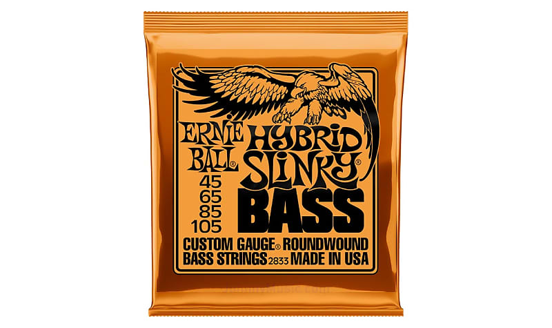 Hybrid Slinky Nickel Wound Electric Bass String Set 45-105 Gauge 45 65 85 105 High-C Steel Hex-Core image 1