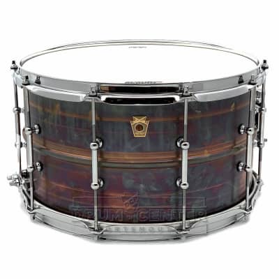 Ludwig LB416KT Black Beauty Hammered Brass Shell Snare Drum w/ Tube Lugs,  5x14
