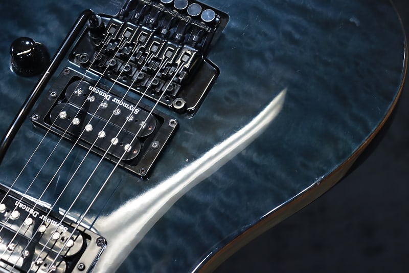 ESP LTD MH-400 Floyd Rose w/Seymour Duncan PU See-Thru Blue