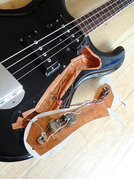 1970s Mosrite Firstman Vintage Electric Bass Guitar Black