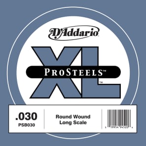 D'Addario PSB030 ProSteels Bass Guitar Single String Long Scale .030