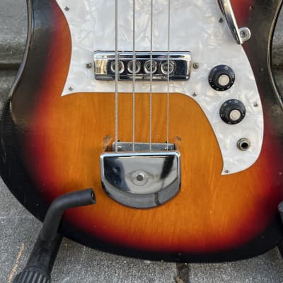1960s MIJ Rexina Kawai Teisco Short Scale Electric Bass Guitar~Tri Tone Brown Sunburst~Lots of Mojo!~VIDEO! image 18