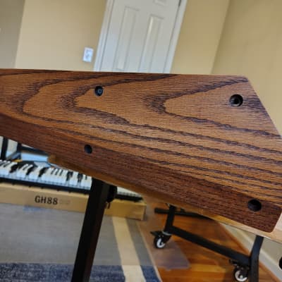Custom Solid Red Oak Side Panels for Yamaha Motif ES8 by niksGear