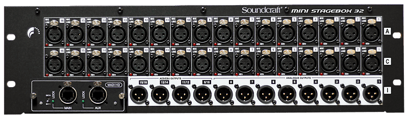 Soundcraft Mini Stagebox 32R 32 Input/16 Output(8 Analog/8 Digital) w/ MADI-USB Card image 1