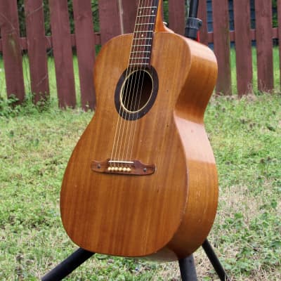 ~All Solid Mahogany~ 1971 Fender by Harmony F-1030 / H165 - Folk Player's Dream! w/ Pickup! USA! image 4