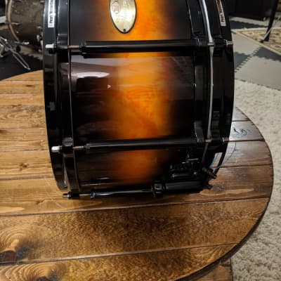 Pearl Masterworks Maple/Mahogany Snare Drum - 3.5 x 14 inch - Canary Mist