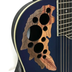 Applause by Ovation AE147 Mid-Depth Acoustic-Electric Guitar - Trans Blue image 3
