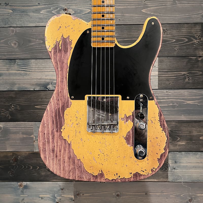Fender Custom Shop Limited 50s Pine Esquire Super Heavy Relic Nocaster - Antique Blonde image 1