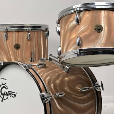 Gretsch 18/12/14" 1960's Round Badge Bop Drum Set - Sunset Satin Flame image 1