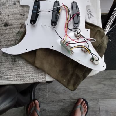 Unknown Stratocaster Loaded Pickguard 2021 White image 2