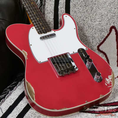 Fender Custom Shop 1962 Telecaster Custom Rosewood Slab Board Hand-Wound Pickups Relic Fiesta Red 7.10 lbs image 8